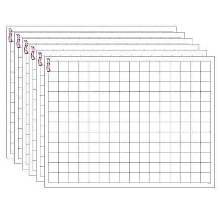 Trend Enterprises Graphing Grid Small Squares Wipe-Off Chart, 17in x 22in, PK6 T27305